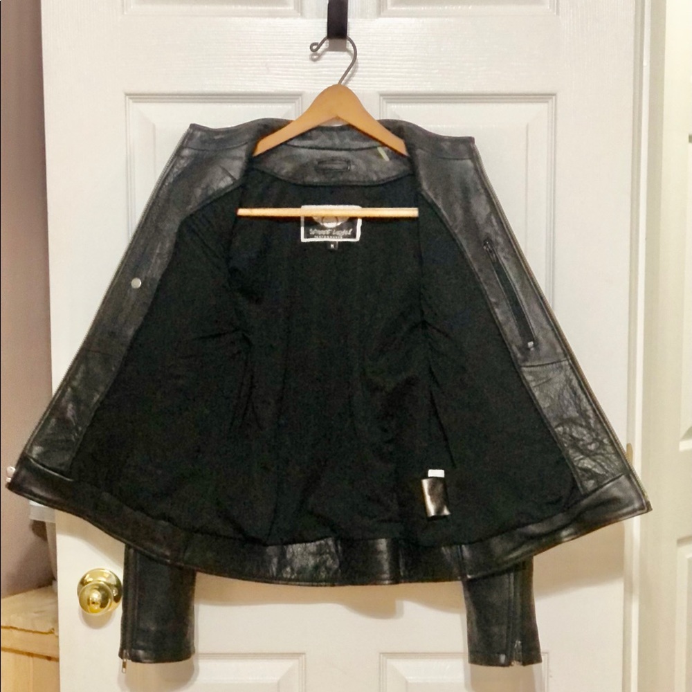 Leather Motorcycle Riding Jacket - Picture 3 of 12